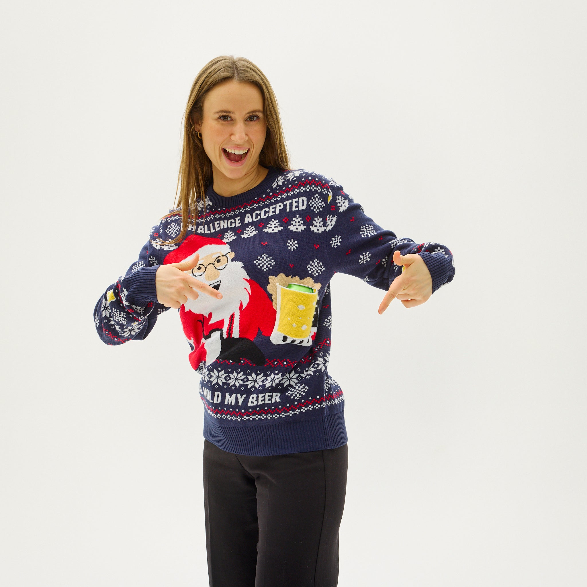 Ho Ho Hold My Beer Sweater - Femme